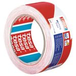 Tape tesa® PRO Marking, adhesive, warning, red-white, 50 mm, L-33 m