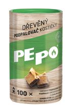 Gyújtós PE-PO®, tömör fa, 100 db, grillhez, kályhához, kandallóhoz, kemencéhez