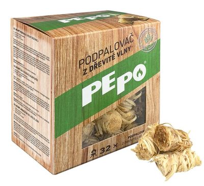 Gyújtós PE-PO®, faforgács, 32 db, grillhez, kályhához, kandallóhoz, kemencéhez