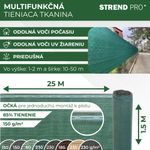Tkanina tieniaca POPULAR.NET 1,5x25 m, HDPE, UV, 150 g/m2, 90% zelená