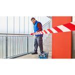 Tape tesa® SIGNAL, 80 mm, warning, red/white, L-100 m