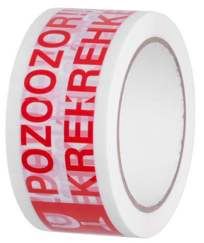 Warning tape Strend Pro KL, 50 mm/66 m, "KREHKE/FRAGILE"