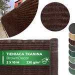Shading Fabric BrownDecor W101, 2x10 m, UV, 230 g/m2, 95% brown