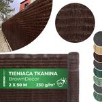 Tkanina tieniaca BrownDecor W101, 2x50 m, UV, 230 g/m2, 95% hnedá