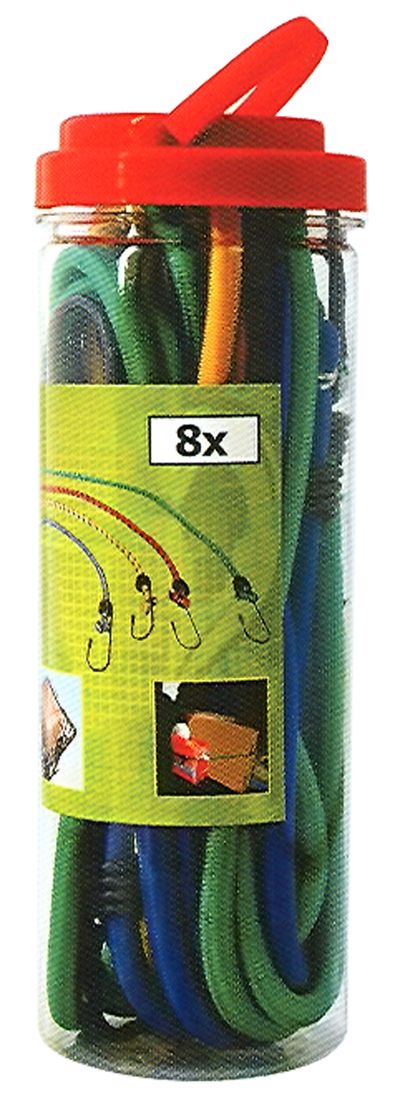 Luggage cord ?8mm (set 8pcs)
2x400mm / 2x600mm / 2x800mm / 2x1000mm
