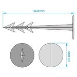 Ground Peg GardenPEG 125/38 mm, plastic tip for fastening, pack of 20 pcs