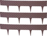 Palisád RattanPalisade, Hosszúság 2,40 m, sötétbarna, 3 db-os csomag, 820x95/200 mm, UV-álló