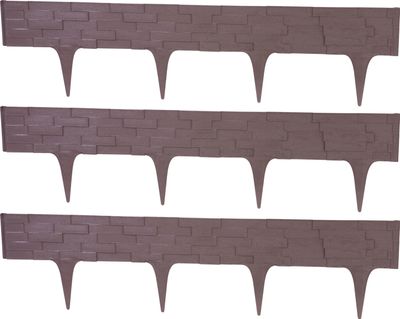 Palánk StonePalisade 2,37 m, sötétbarna, csomag. 3 db 790 x 95/200 mm, UV