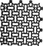 Grass Paving Grid GardenPUZZLE II, 500x500x40 mm, black, UV resistant