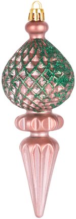 Gule MagicHome Vianoce, set, 44 ks, ružovo - zelené, na vianočný stromček, 6-14 cm