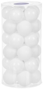 Gömbök MagicHome Karácsony, 30 db, fehér, fényes, vegyes, karácsonyfára, 6 cm