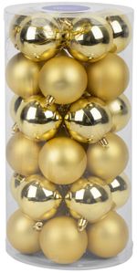 Gömbök MagicHome Karácsony, 30 db, arany, vegyes, karácsonyfára, 6 cm