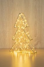 Christmas decoration MagicHome Metal tree, 230V, 30 cm, warm white, interior