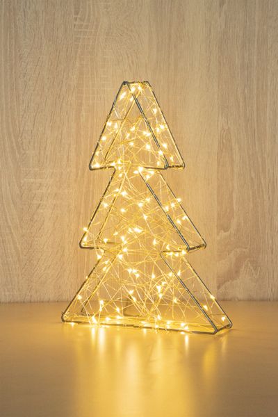 Christmas decoration MagicHome Metal tree, 230V, 30 cm, warm white, interior