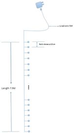 Füzér MagicHome Karácsonyi, 80 meleg fehér LED, 230V, kültéri, világítás, Hosszúság: 8 m