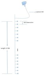 Füzér MagicHome Karácsonyi, 230V, 14 m, 140 meleg fehér LED, világítás
