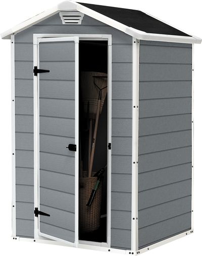 Házikó Keter® MANOR 4x3, szürke/fehér, 128x94x196 cm, UV