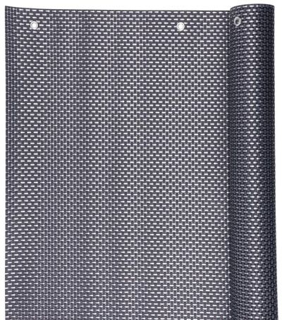 Privacy screen Polyratan 77, 0.9x3 m, UV, 800 g/m2, anthracite, for balcony, with eyelets