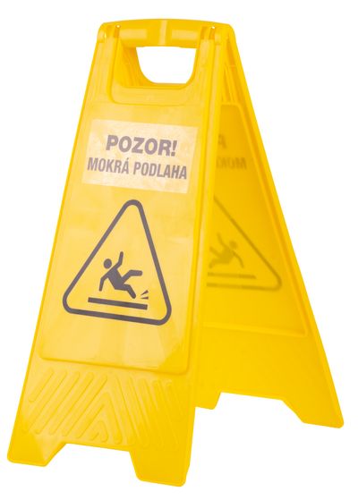 Sign "WARNING, WET FLOOR", 60x30 cm