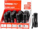 Zseblámpa Strend Pro Flashlight FL004, COB 100 lm, alumínium test, 3xAAA, csomag 12 db