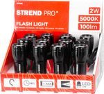 Zseblámpa Strend Pro Flashlight FL004, COB 100 lm, alumínium test, 3xAAA, csomag 12 db