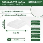 Textília Garden B4404 1,6x50 m, netkaná, 17 g/m, biela, rolka