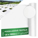 Garden fabric B4405, 1.6x100 m, non-woven, 17 g/m, white, roll