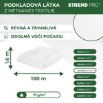 Textília Garden B4405 1,6x100 m, netkaná, 17 g/m, biela, rolka