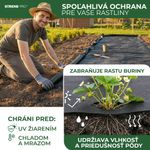 Kerti textília B4407, 1,6x100 m, nem szőtt, 50 g/m, 3% UV, fekete tekercs