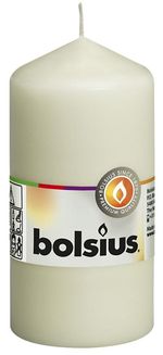 Candle Bolsius Pillar, 120/60 mm, Christmas, pillar, cream