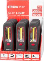 Svietidlo Strend Pro Worklight CWL1041, COB LED 200 lm, 3xAA, pracovné, magnet, Sellbox 12 ks