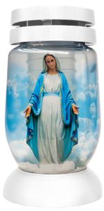 Kahanec Bolsius S02 3D Mária, 22 cm, na hrob, s náplňou 36 h