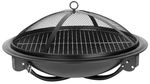 Ohnisko Strend Pro Homefire, BBQ, gril s roštom, na drevené uhlie, kovové, okrúhle, 545x400 mm