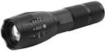 Flashlight Strend Pro FL001, T6 150 lm, Aluminum body, Zoom, 2200 mAh, power bank, USB charging