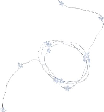 Lánc MagicHome Karácsony Twisted Stars 180S, 180x micro star LED hideg fehér, egyszerű világítás, 23