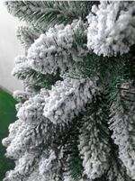 Christmas Tree MagicHome Christmas Claus, flocked fir, metal stand, 180 cm