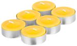Candle Citronella C-151, tea, yellow, pack 6 pcs