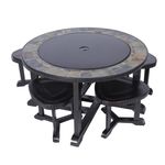 Grill and Fire Pit Strend Pro Grill, metal, 4 chairs, 3 in 1, 105x75 cm, charcoal, garden