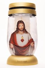 Grave Candle Bolsius S12 3D Jesus, 22 cm, for grave, with 36-hour burn time