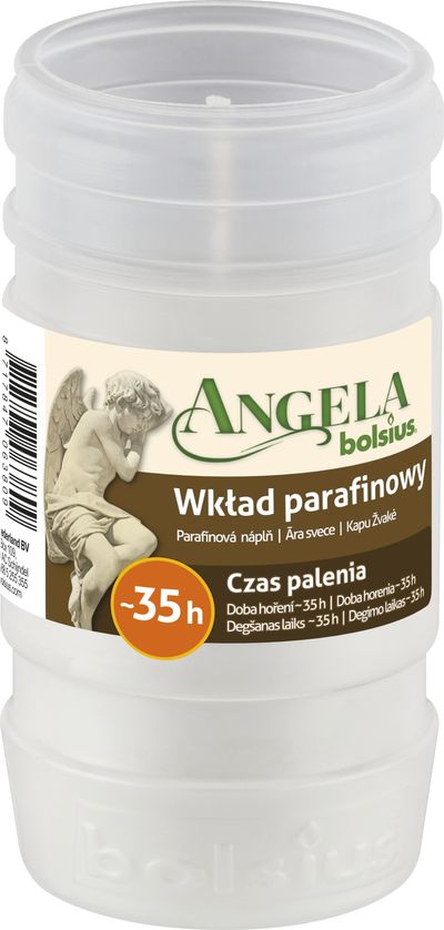 Refill Bolsius Angela Light, 35 h, 117 g, 57x110 mm, paraffin