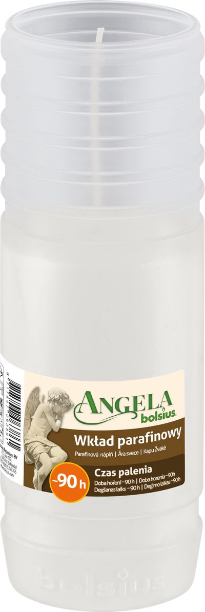 Refill Bolsius Angela Light, 90 h, 321 g, 67x195 mm, parafín