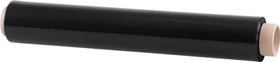 Fólia Stretch, 500 mm, 23 µm, fekete, csomagoló, tekercs L-115 m