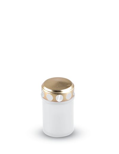 Grave Candle Holder, white plastic, 20 h, 80 g, 8.5 cm, for grave
