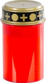 Grave Candle MagicHome TG-10, with LED candle, for grave, red, 12 cm, (2xAA batteries included)