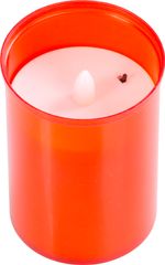 Mécses MagicHome TG-10, LED gyertyával, sírra, piros, 12 cm, (2xAA elemmel)