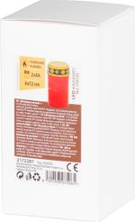 Mécses MagicHome TG-10, LED gyertyával, sírra, piros, 12 cm, (2xAA elemmel)