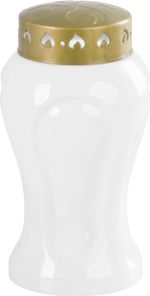 Mécses MagicHome TG-26, LED gyertyával, sírra, fehér, 10x17 cm, (2xAA elemmel)