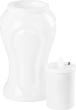 Mécses MagicHome TG-26, LED gyertyával, sírra, fehér, 10x17 cm, (2xAA elemmel)