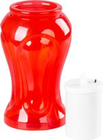 Mécses MagicHome TG-26, LED gyertyával, sírra, piros, 17 cm, (2xAA elemmel)
