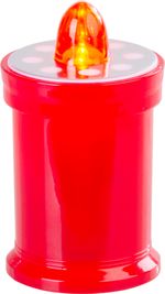 Candle MagicHome TG-18, LED, for grave, red, 11 cm, (2xAA included)